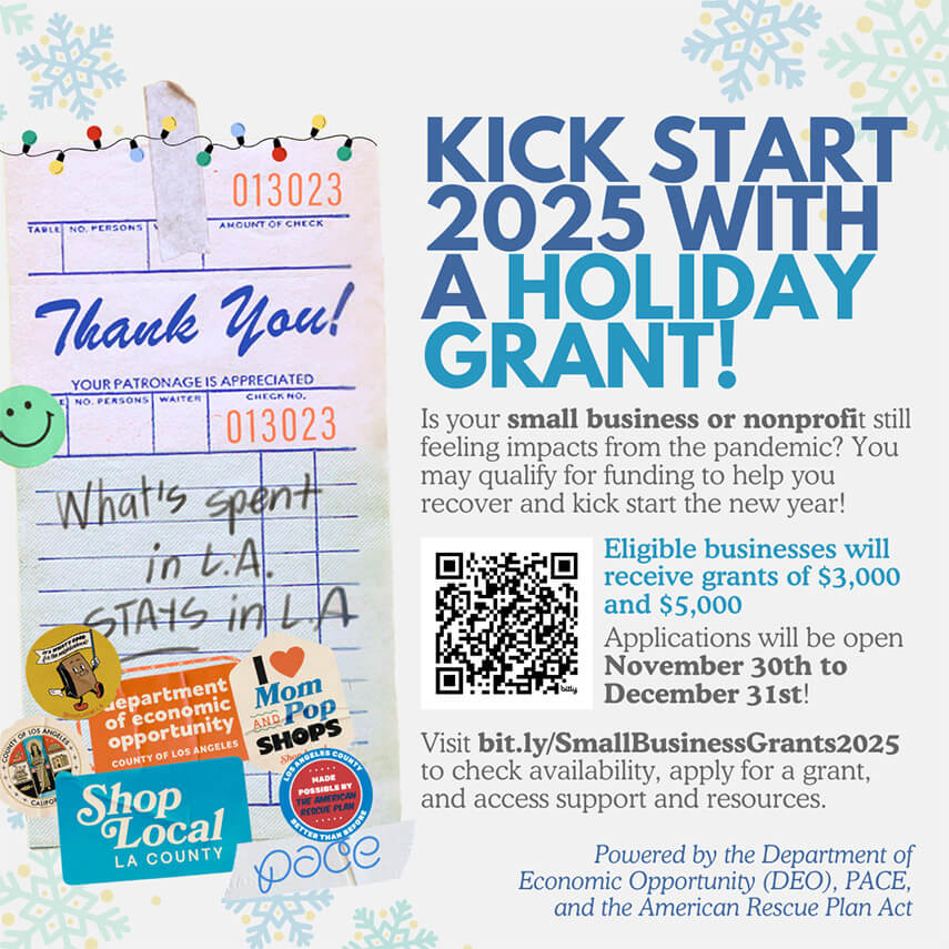 Kick Start 2025 With A Holiday Grant - Regional Chamber San Gabriel Valley